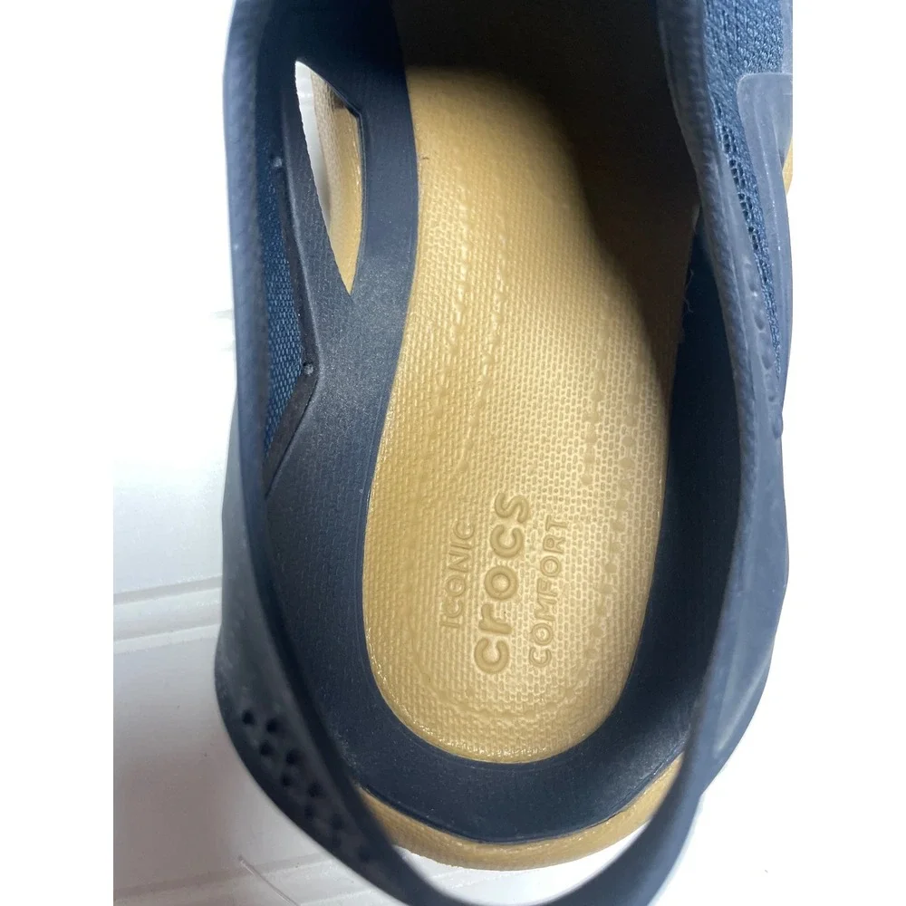 CROCS Swiftwater‎ Mesh Waverunner Navy/Tan Sandal Men's 6